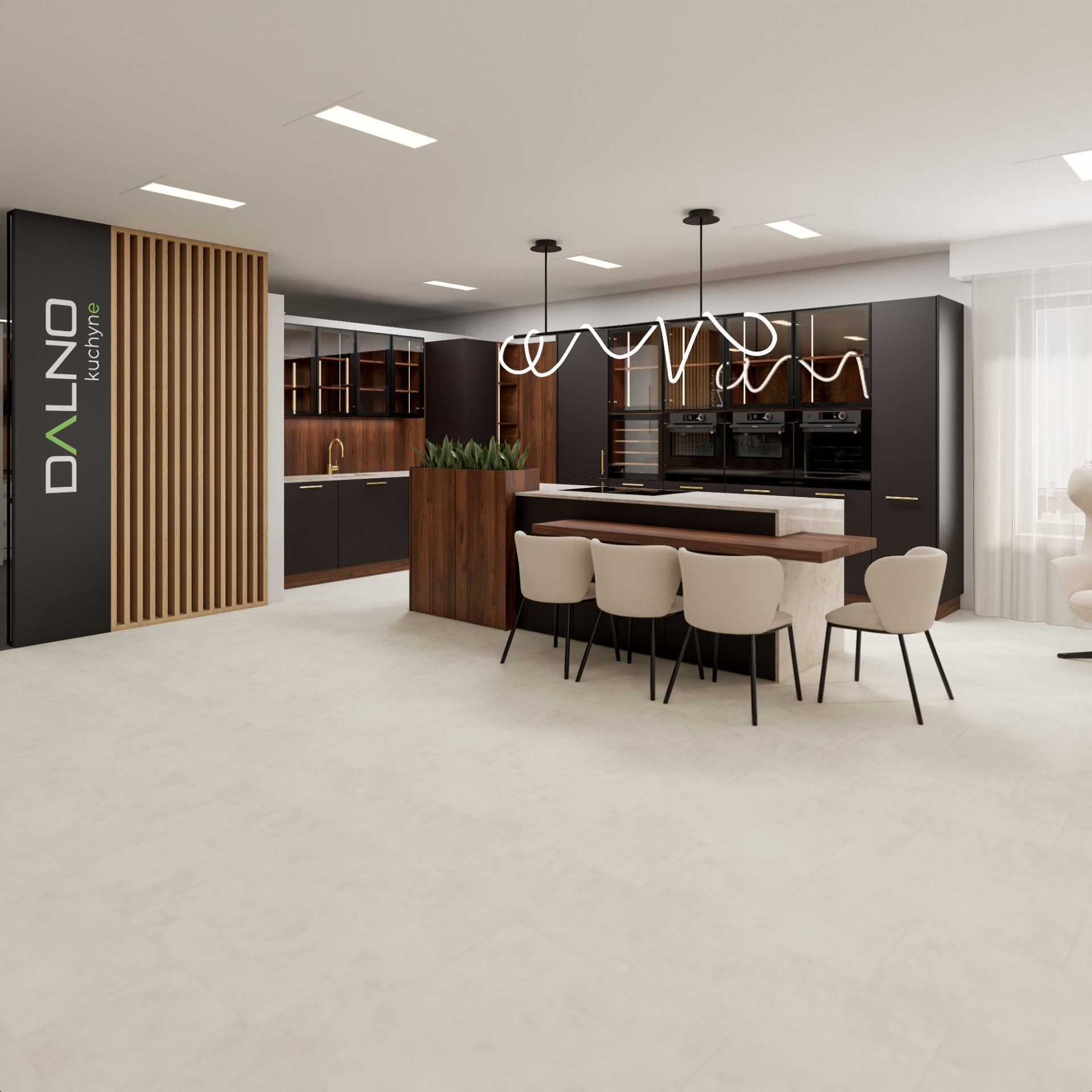 Kuchyňa Nanoteq Matt Hnedá | Orech Cleaf | Technistone Glencone