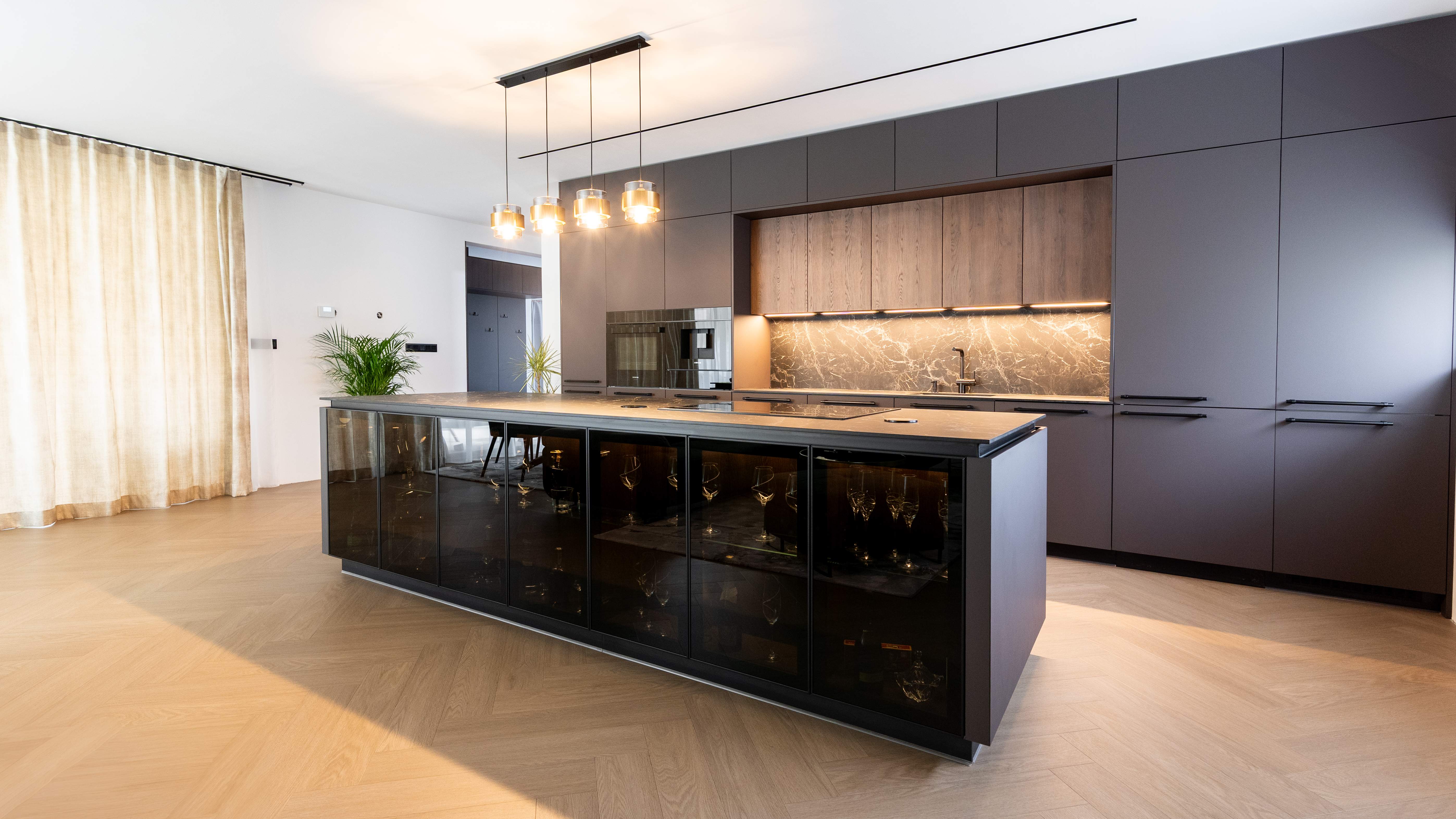 Kuchyňa NaNoTeQ Matt Hnedá | Dub Gladstone Tabak