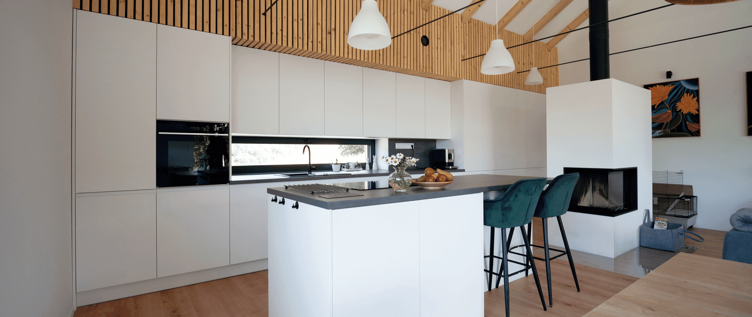 Kuchyňa Biela Matt | Chromix Antracit