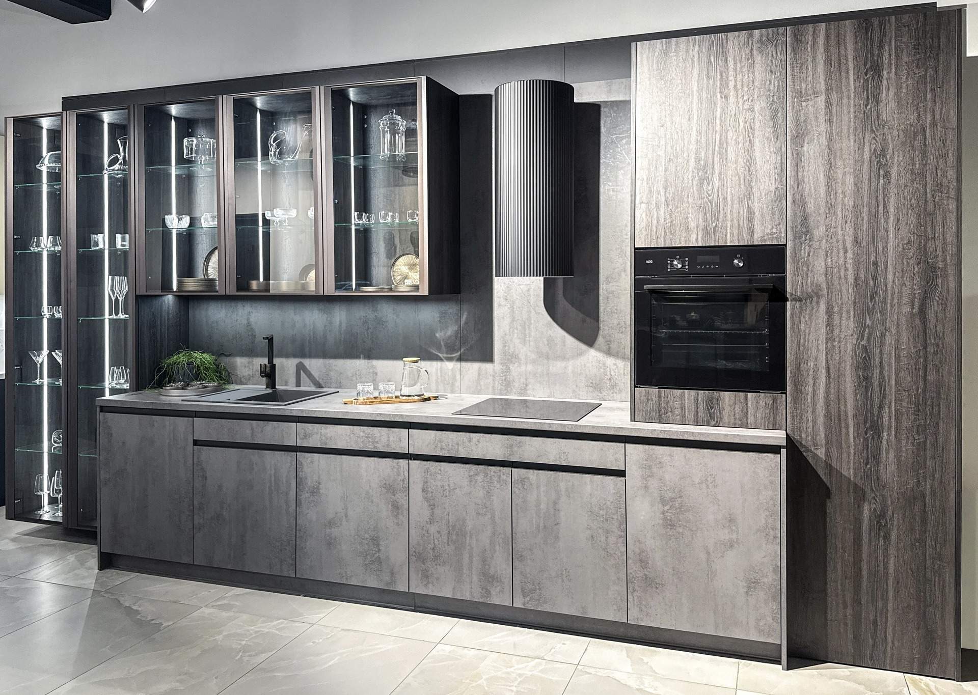 Kuchyňa Chromix Antracitový | Dub Sherman Antracitový